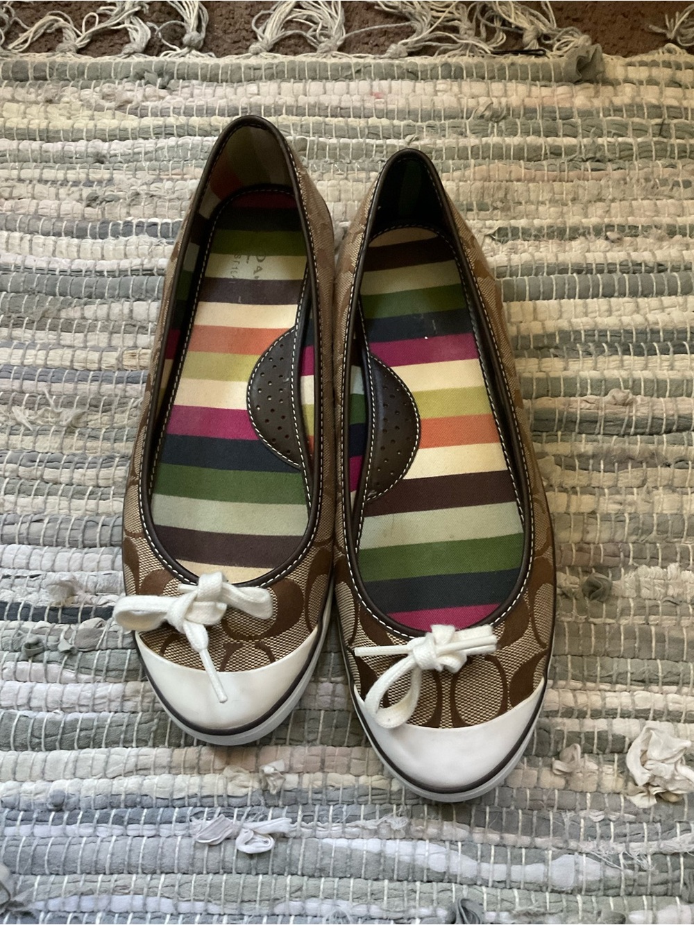 Coach Melissa Signature Print Ballet Flats